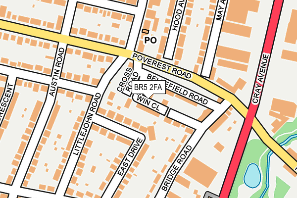 BR5 2FA map - OS OpenMap – Local (Ordnance Survey)