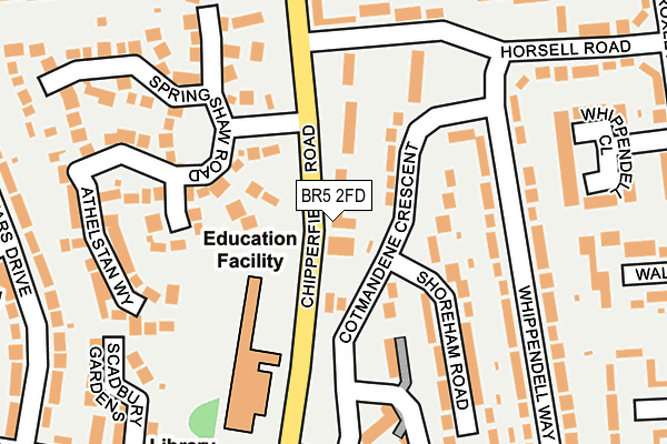 BR5 2FD map - OS OpenMap – Local (Ordnance Survey)