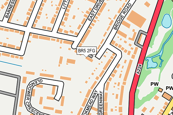 BR5 2FG map - OS OpenMap – Local (Ordnance Survey)