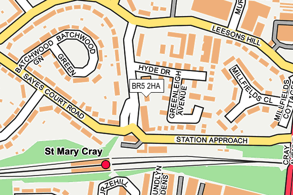 BR5 2HA map - OS OpenMap – Local (Ordnance Survey)