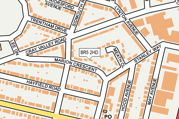 BR5 2HD map - OS OpenMap – Local (Ordnance Survey)