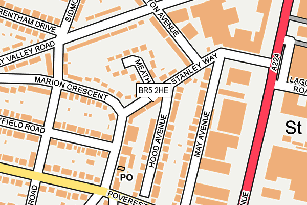 BR5 2HE map - OS OpenMap – Local (Ordnance Survey)