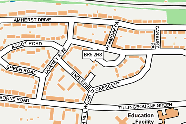 BR5 2HS map - OS OpenMap – Local (Ordnance Survey)