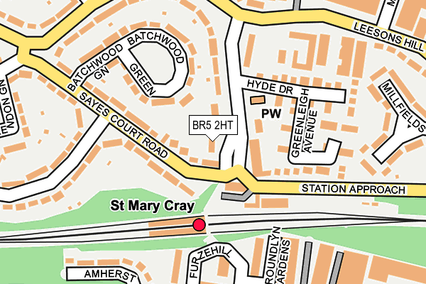 BR5 2HT map - OS OpenMap – Local (Ordnance Survey)