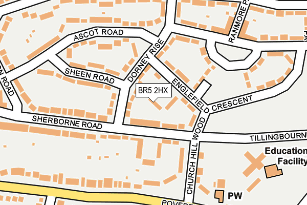 BR5 2HX map - OS OpenMap – Local (Ordnance Survey)