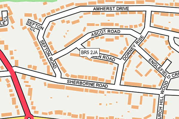 BR5 2JA map - OS OpenMap – Local (Ordnance Survey)