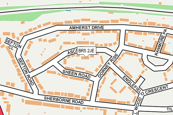 BR5 2JE map - OS OpenMap – Local (Ordnance Survey)
