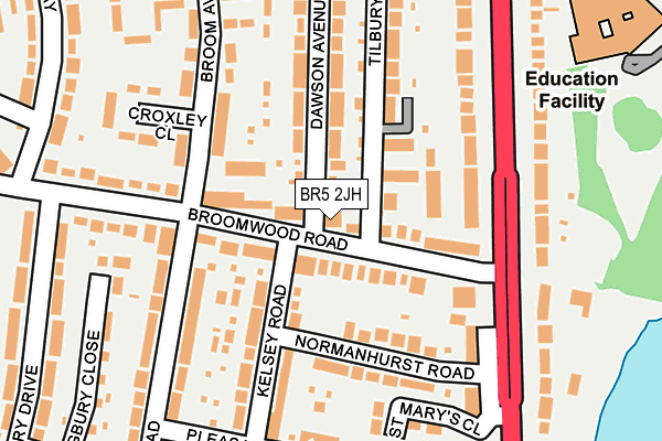 BR5 2JH map - OS OpenMap – Local (Ordnance Survey)