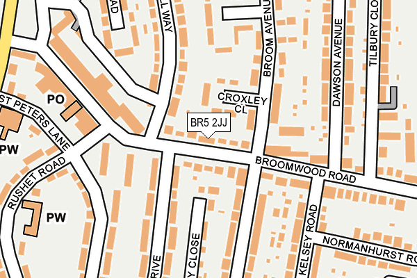 BR5 2JJ map - OS OpenMap – Local (Ordnance Survey)