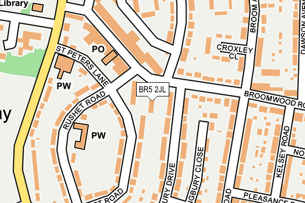 BR5 2JL map - OS OpenMap – Local (Ordnance Survey)