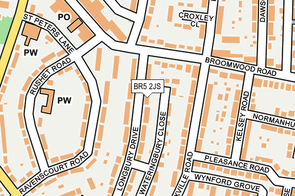 BR5 2JS map - OS OpenMap – Local (Ordnance Survey)