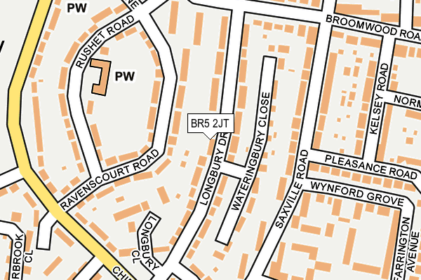 BR5 2JT map - OS OpenMap – Local (Ordnance Survey)