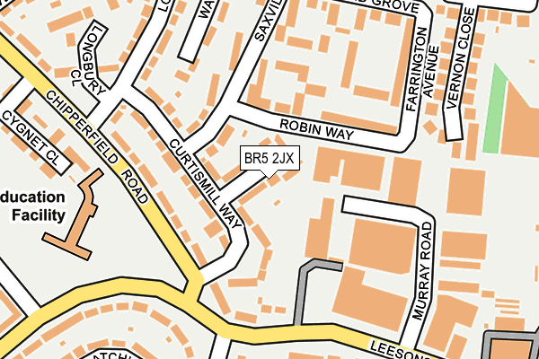 BR5 2JX map - OS OpenMap – Local (Ordnance Survey)