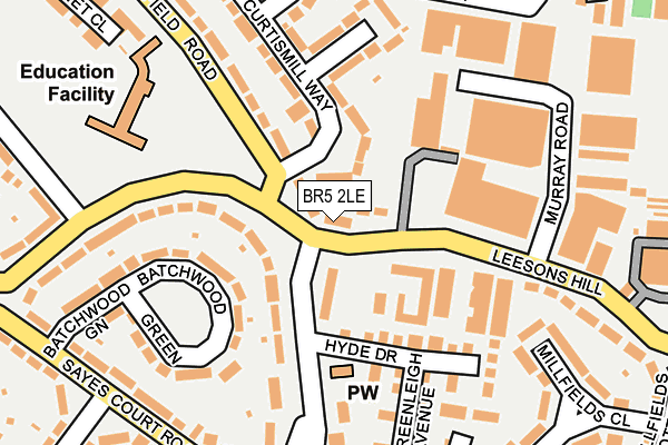BR5 2LE map - OS OpenMap – Local (Ordnance Survey)