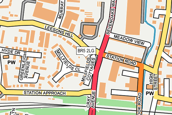 BR5 2LG map - OS OpenMap – Local (Ordnance Survey)