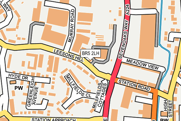 BR5 2LH map - OS OpenMap – Local (Ordnance Survey)