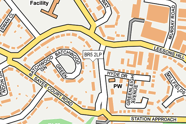BR5 2LP map - OS OpenMap – Local (Ordnance Survey)