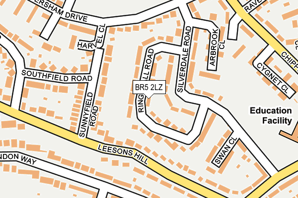 BR5 2LZ map - OS OpenMap – Local (Ordnance Survey)