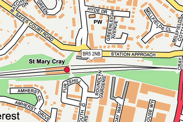 BR5 2NB map - OS OpenMap – Local (Ordnance Survey)