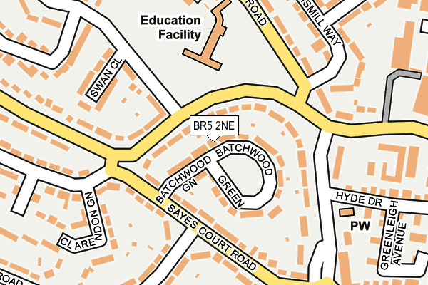 BR5 2NE map - OS OpenMap – Local (Ordnance Survey)