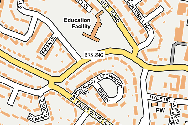 BR5 2NG map - OS OpenMap – Local (Ordnance Survey)