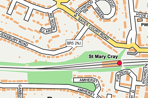 BR5 2NJ map - OS OpenMap – Local (Ordnance Survey)