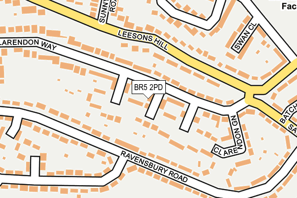 BR5 2PD map - OS OpenMap – Local (Ordnance Survey)