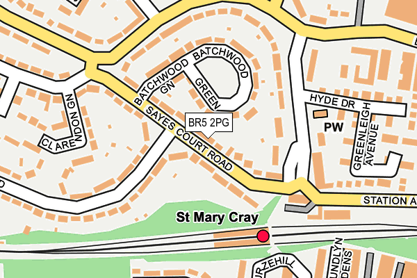 BR5 2PG map - OS OpenMap – Local (Ordnance Survey)