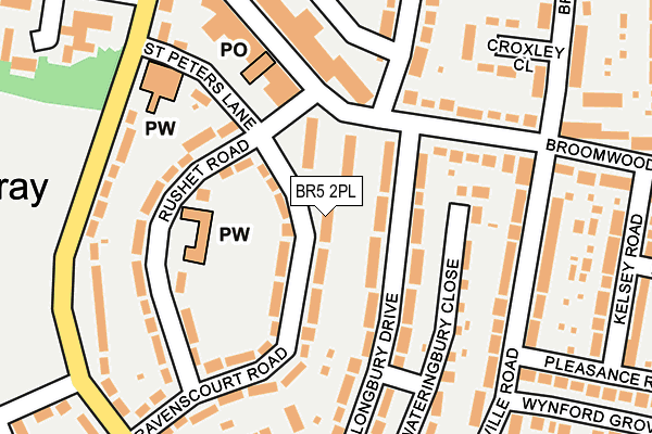 BR5 2PL map - OS OpenMap – Local (Ordnance Survey)