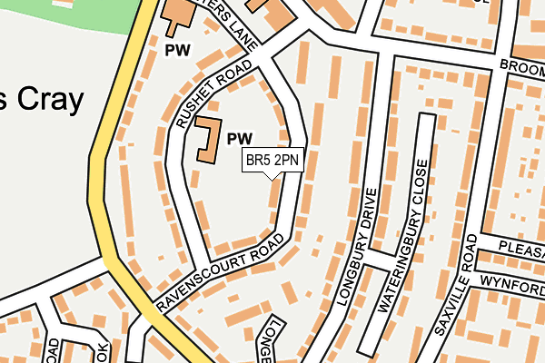 BR5 2PN map - OS OpenMap – Local (Ordnance Survey)