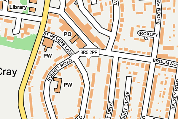 BR5 2PP map - OS OpenMap – Local (Ordnance Survey)