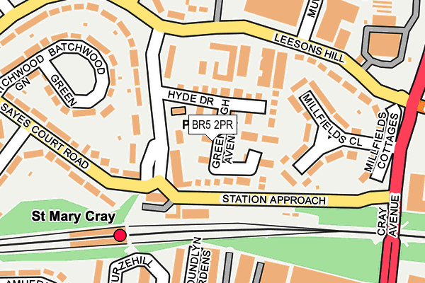 BR5 2PR map - OS OpenMap – Local (Ordnance Survey)
