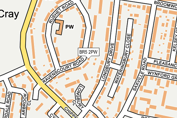 BR5 2PW map - OS OpenMap – Local (Ordnance Survey)