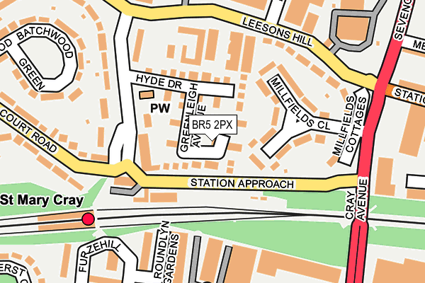 BR5 2PX map - OS OpenMap – Local (Ordnance Survey)