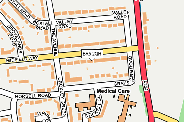 BR5 2QH map - OS OpenMap – Local (Ordnance Survey)