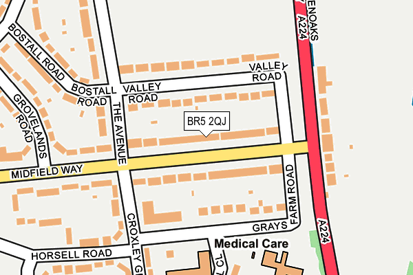 BR5 2QJ map - OS OpenMap – Local (Ordnance Survey)