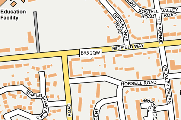 BR5 2QW map - OS OpenMap – Local (Ordnance Survey)