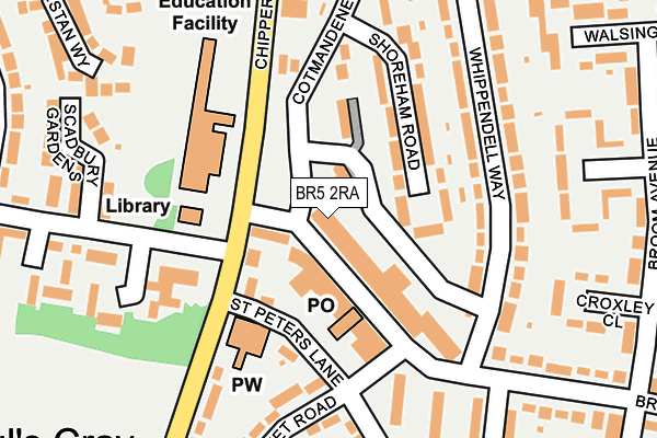 BR5 2RA map - OS OpenMap – Local (Ordnance Survey)