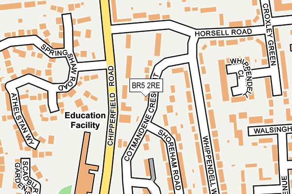 BR5 2RE map - OS OpenMap – Local (Ordnance Survey)