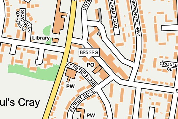 BR5 2RG map - OS OpenMap – Local (Ordnance Survey)