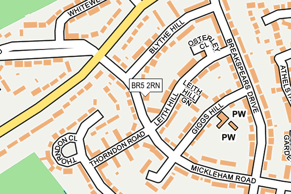 BR5 2RN map - OS OpenMap – Local (Ordnance Survey)