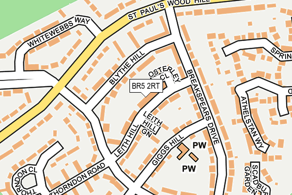 BR5 2RT map - OS OpenMap – Local (Ordnance Survey)