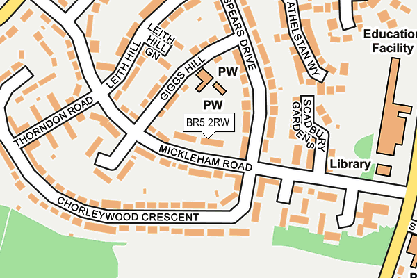 BR5 2RW map - OS OpenMap – Local (Ordnance Survey)