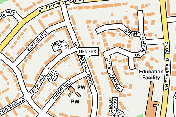BR5 2RX map - OS OpenMap – Local (Ordnance Survey)