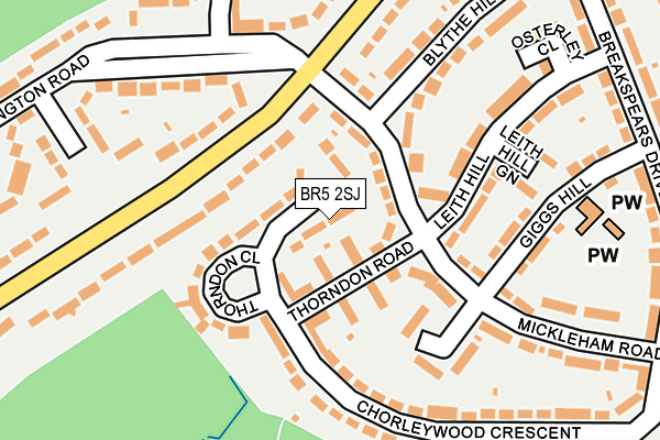 BR5 2SJ map - OS OpenMap – Local (Ordnance Survey)