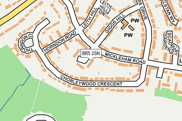 BR5 2SN map - OS OpenMap – Local (Ordnance Survey)
