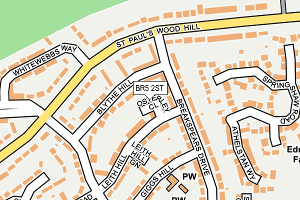 BR5 2ST map - OS OpenMap – Local (Ordnance Survey)