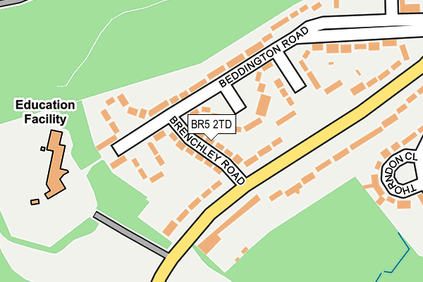 BR5 2TD map - OS OpenMap – Local (Ordnance Survey)