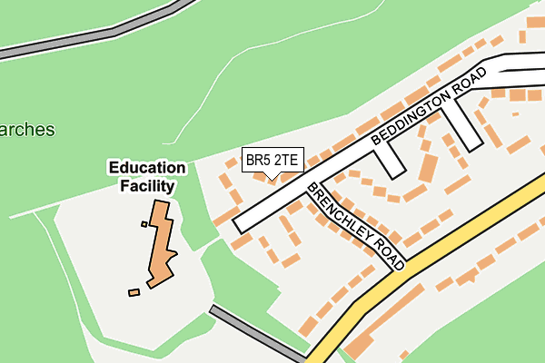 BR5 2TE map - OS OpenMap – Local (Ordnance Survey)
