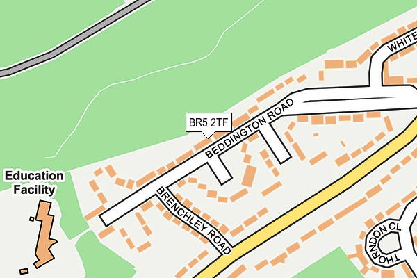 BR5 2TF map - OS OpenMap – Local (Ordnance Survey)